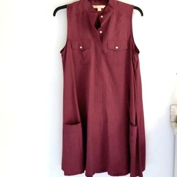 NWT, Size 16W, Hope & Harlow Here, There Everywhere Dress in Burgundy, Pockets! - Picture 1 of 12